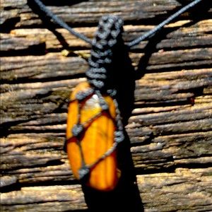 Tigereye Macrame Adjustable Necklace